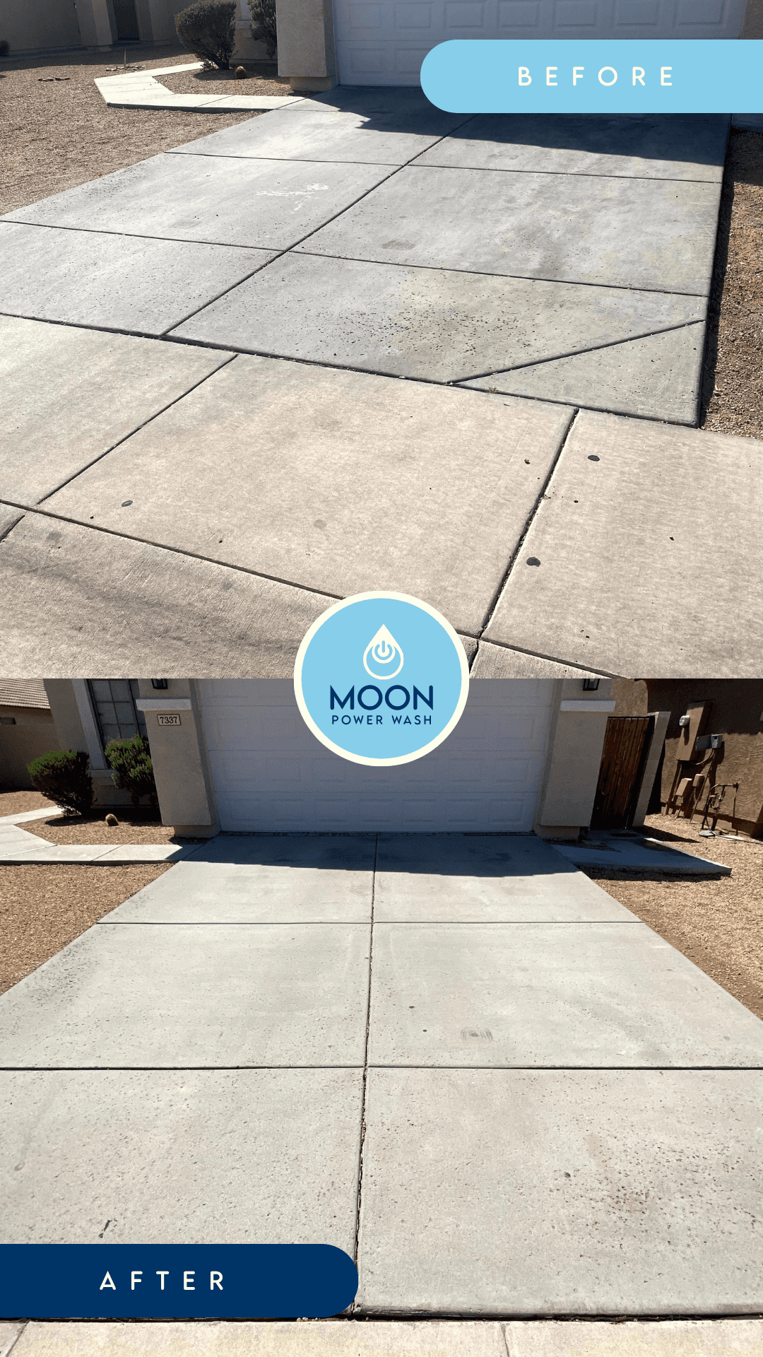 Moon Power Wash Driveway Cleaning 1